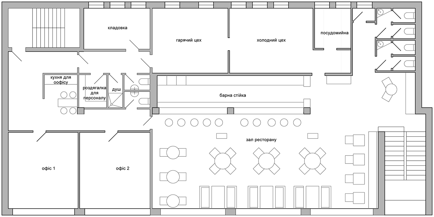 Примеры планировки помещений Steak bar (8) Images :: Behance