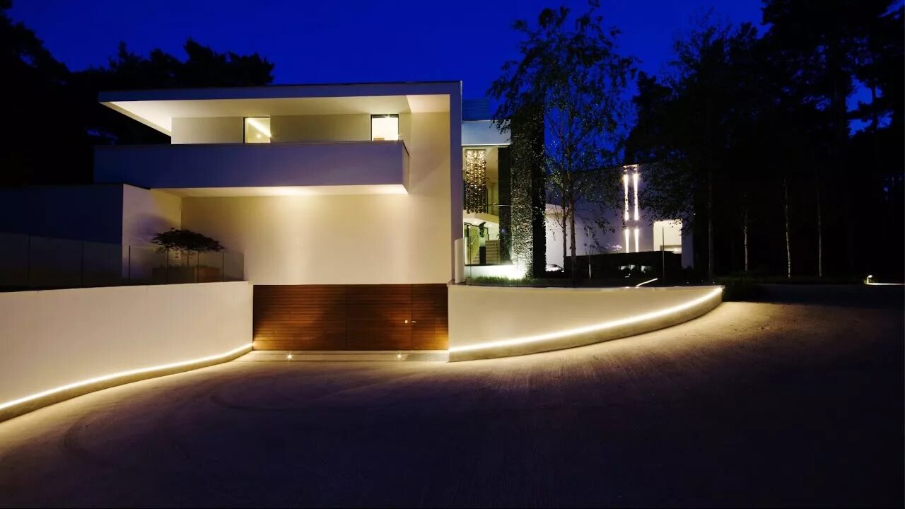 Примеры подсветки дома Modern Contemporary Luxury Villa in North Brabant, The Netherlands (by DPL Europ