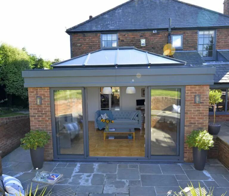 Примеры пристроек к дому Aluminium Lantern Roofs, Sussex Roof Windows & Lanterns, Crawley House extension