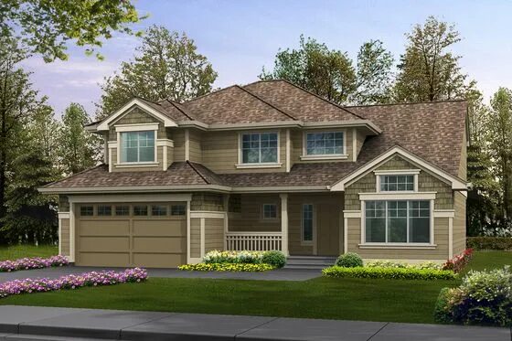 Примеры про дом Craftsman Style House Plan - 3 Beds 2.5 Baths 2130 Sq/Ft Plan #132-108 Craftsman