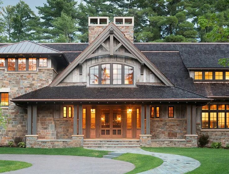 Примеры про дом Rustic Retreat - Northern Wisconsin Luxury homes exterior, Rustic house, House d