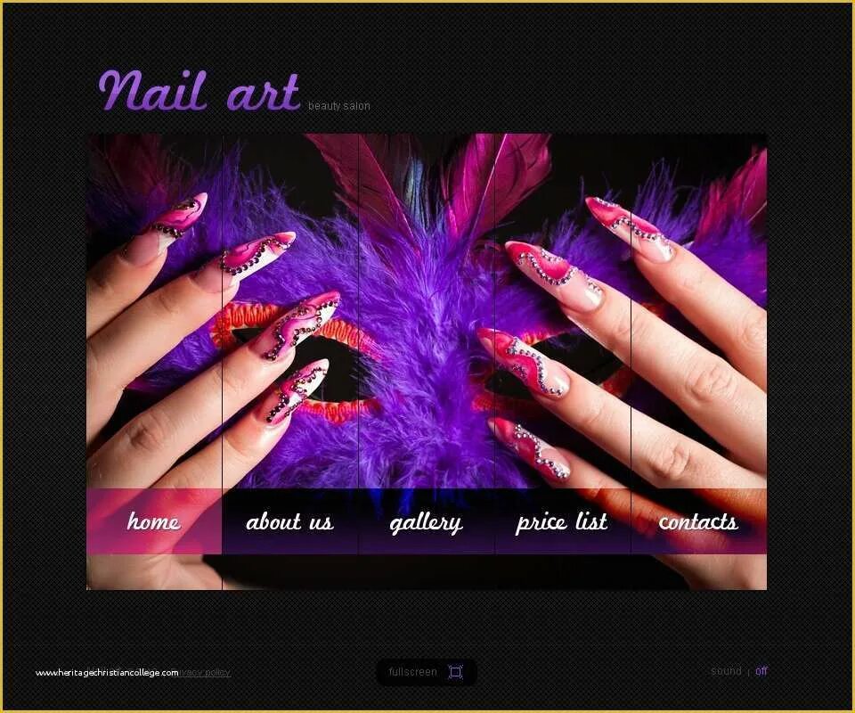 Примеры сайтов маникюра Nail Salon Website Template Free Download