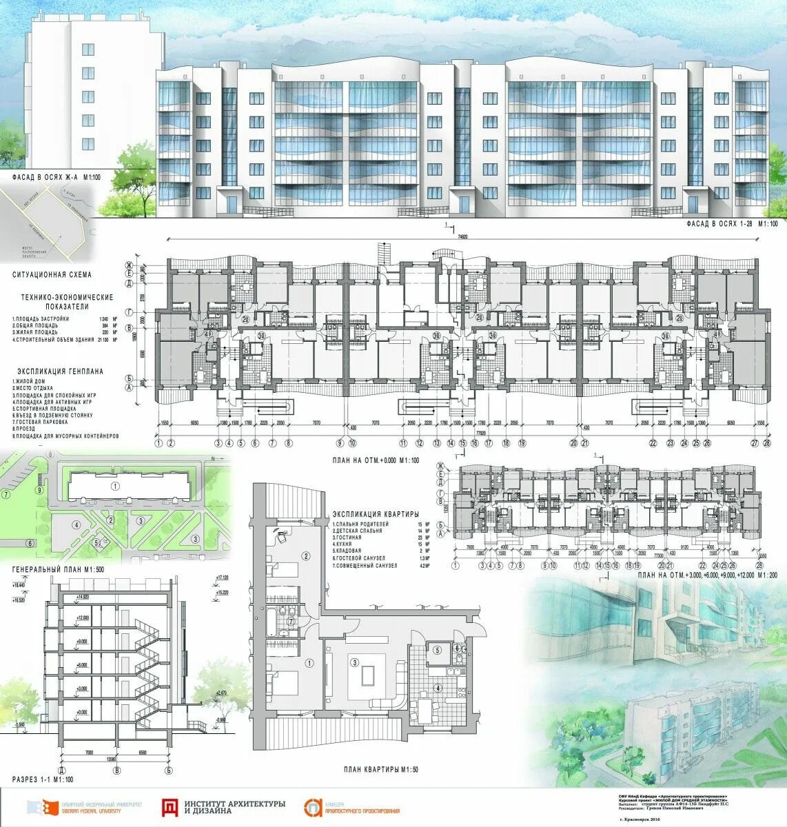 Примеры секционного жилого дома Жилой дом средней этажности Vintage house plans, Architecture, Vintage house