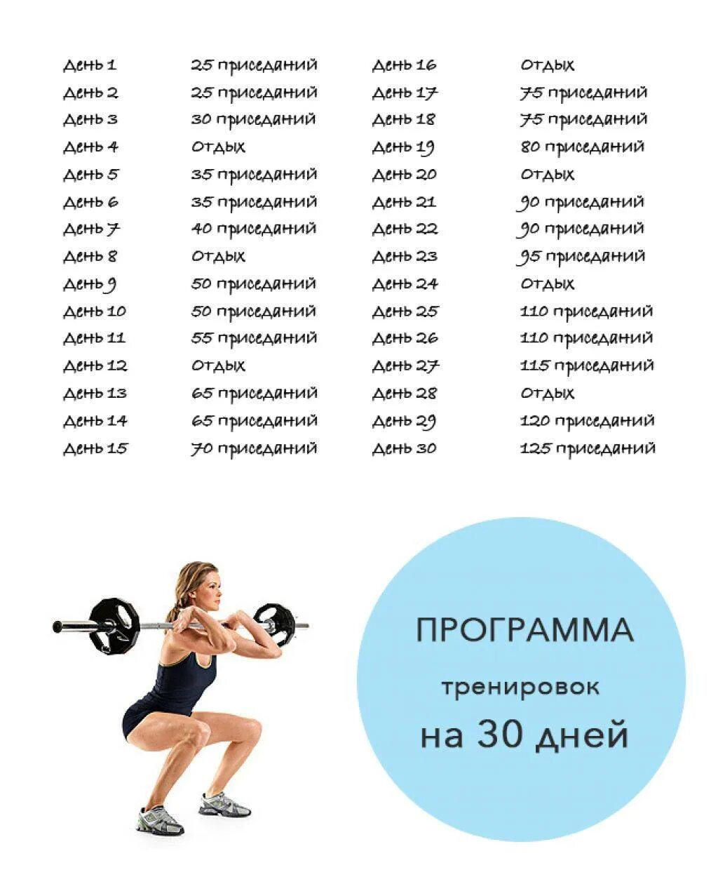 Примеры тренировок дома Программа занятий дома