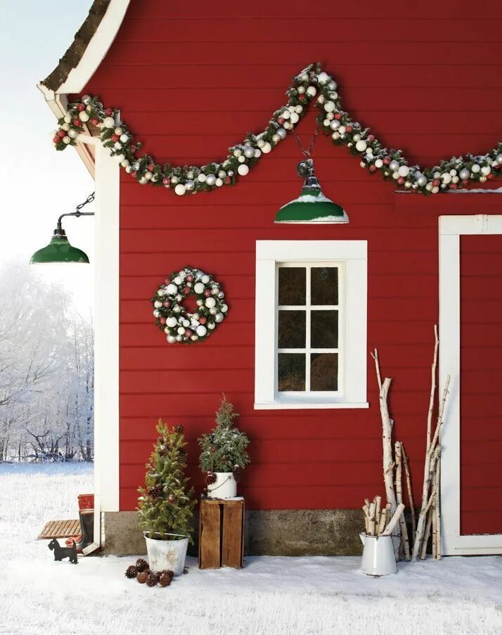 Примеры украшения дома Pinterest (@Pinterest) on X Outdoor christmas decorations, Scandinavian christma