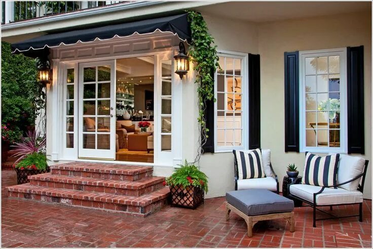 Примеры входа в дом outswing french door on brick house images Thanks to Smith Firestone Associates 