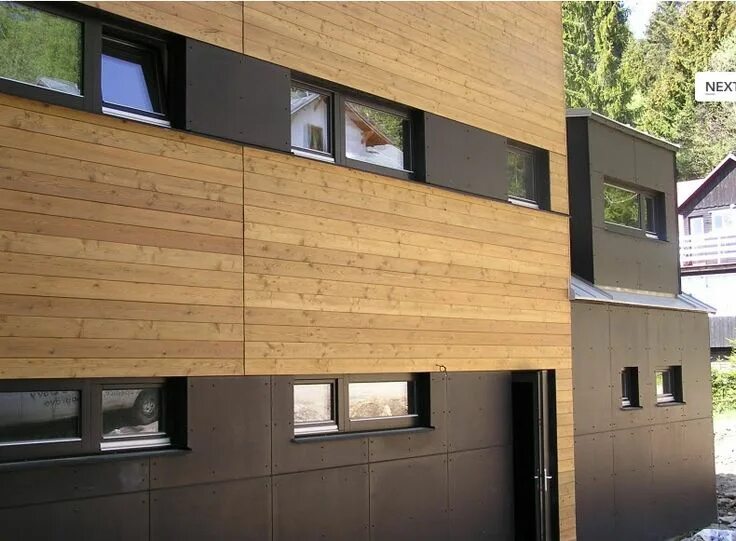 Примеры внешней отделки Modern Contemporary Wood Cement Facade House