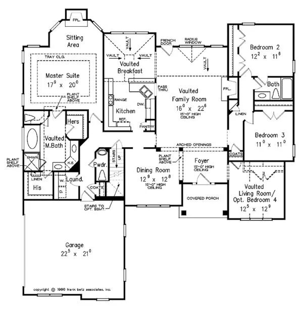 Примеры закольцованной планировки Mediterranean Style House Plan - 4 Beds 2.5 Baths 2311 Sq/Ft Plan #927-122 Medit