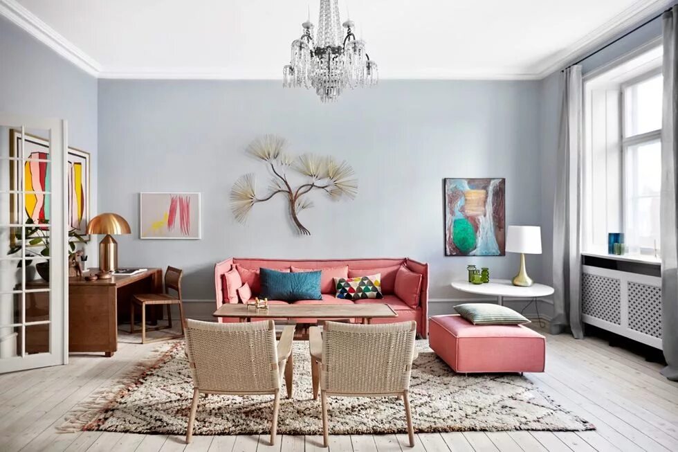 Примесь в цветах интерьера это Bli med hjem til Mette Heiberg Farrow and ball living room, Interior design colo