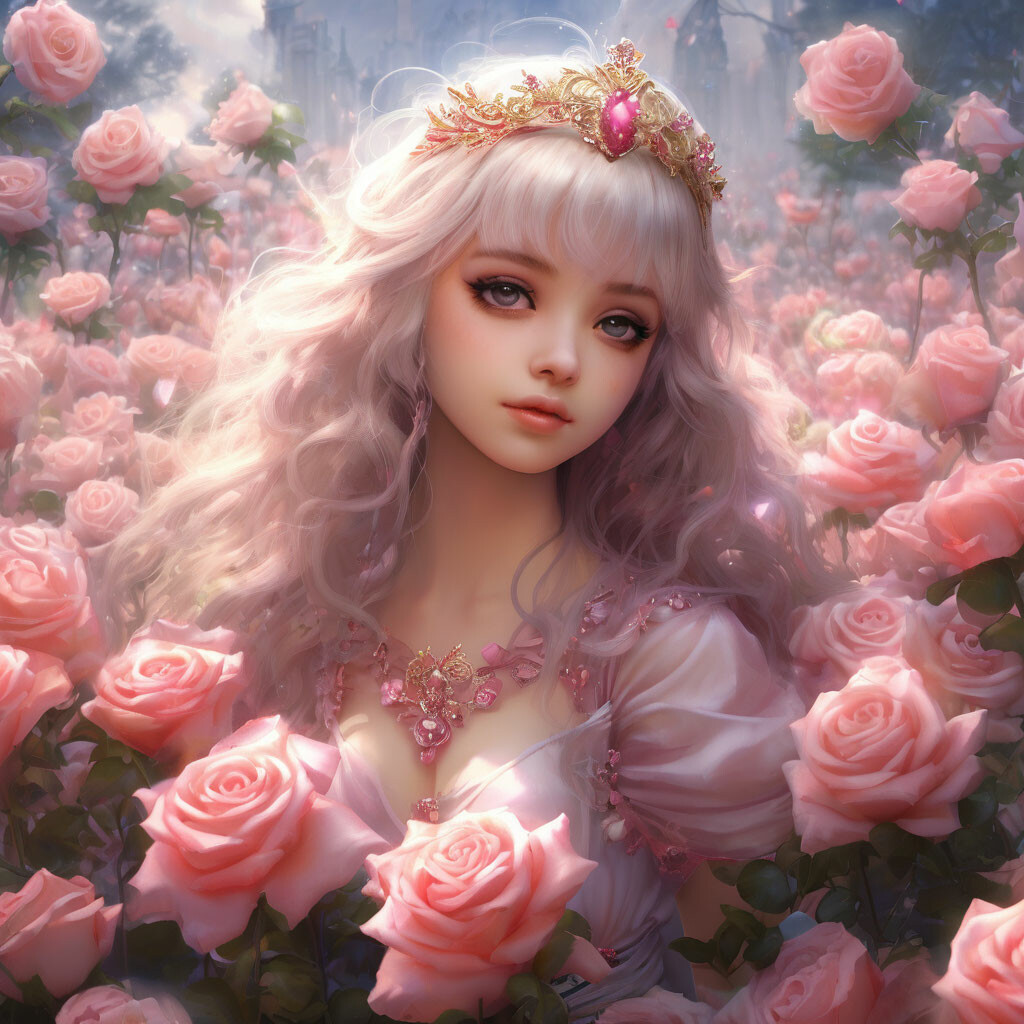 Принцесса цветов фото "Aneme is a magical princess of ." - image created in Shedevrum