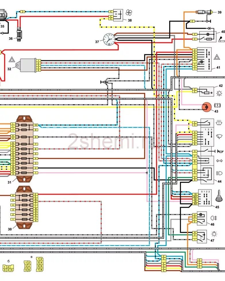 Принципиальная электрическая схема 2106 Полная схема проводки ВАЗ-2106: незаменимое пособие для ремонта и другое
