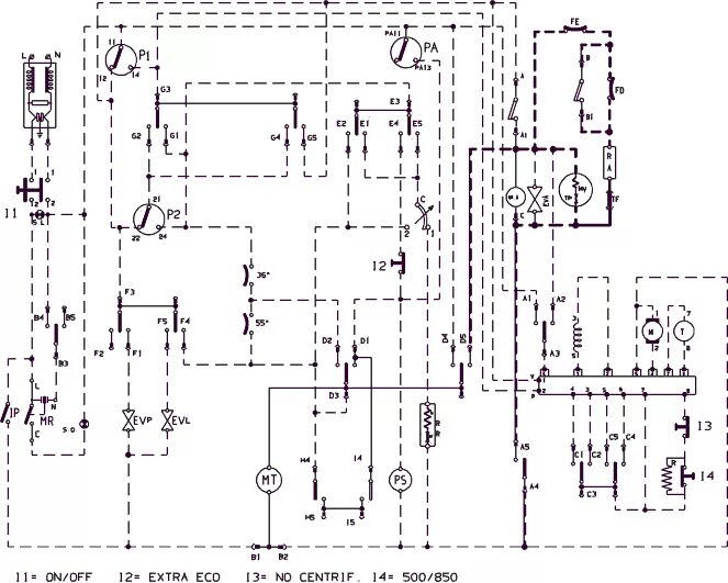 Принципиальная электрическая схема аристон Схемы стиральных машины "Ariston"
