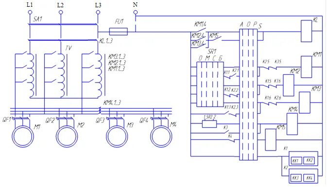 Принципиальная электрическая схема ау электроприводом вентиляционной установки Электрооборудование компрессорных установок
