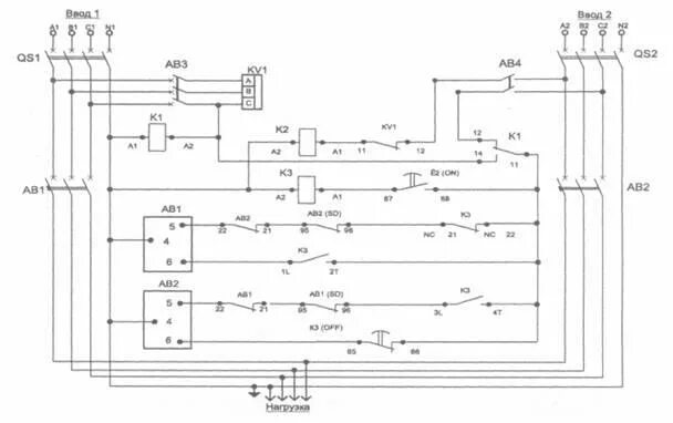Принципиальная электрическая схема авр Классификация