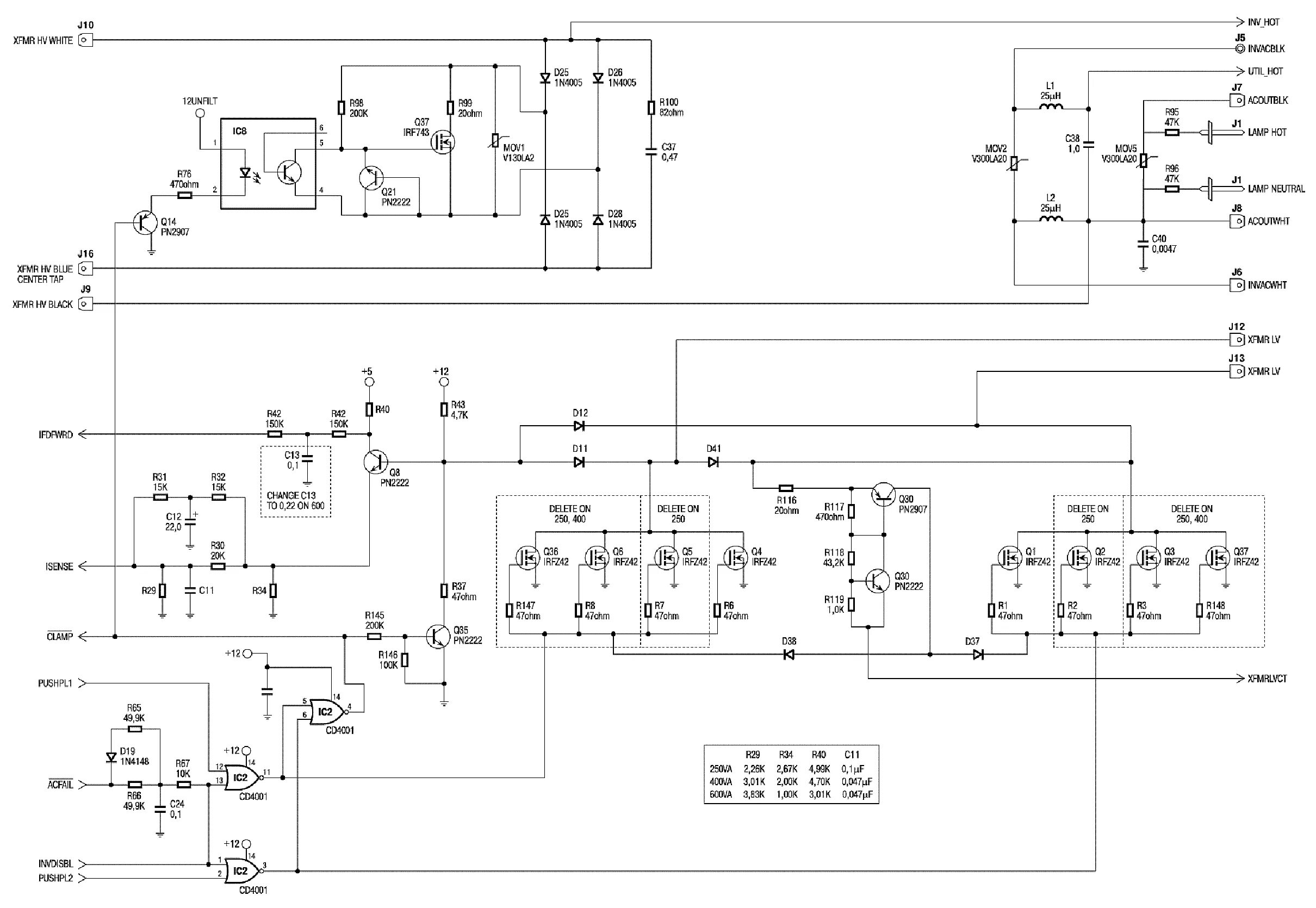 Принципиальная электрическая схема бесперебойника APC SMART-UPS SU2200 3000 Service Manual download, schematics, eeprom, repair in