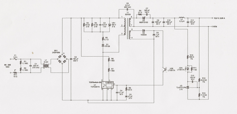 Принципиальная электрическая схема блока питания 6ep1437 3baoo Форум РадиоКот * Просмотр темы - Переделка блока питания Epson ESP-24 на 12В