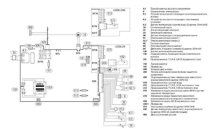 Принципиальная электрическая схема buderus st 7.2 k Управление газовым котлом бакси фото - DelaDom.ru
