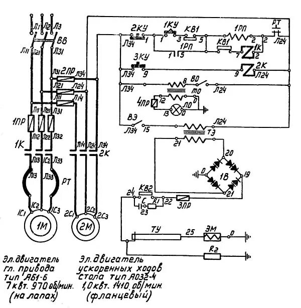 Принципиальная электрическая схема четырехстороннего строгального станка виннер 7М37 Станок поперечно-строгальный с гидравлическим приводом. Паспорт, схемы, хар