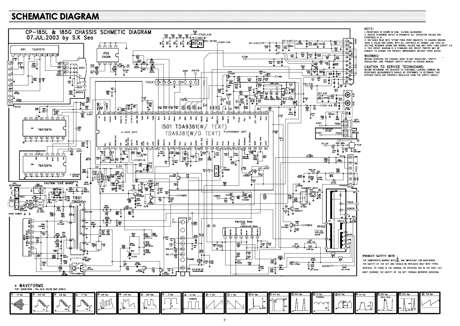 Принципиальная электрическая схема дэу DAEWOO TV CH CP185L CP185G Service Manual download, schematics, eeprom, repair i