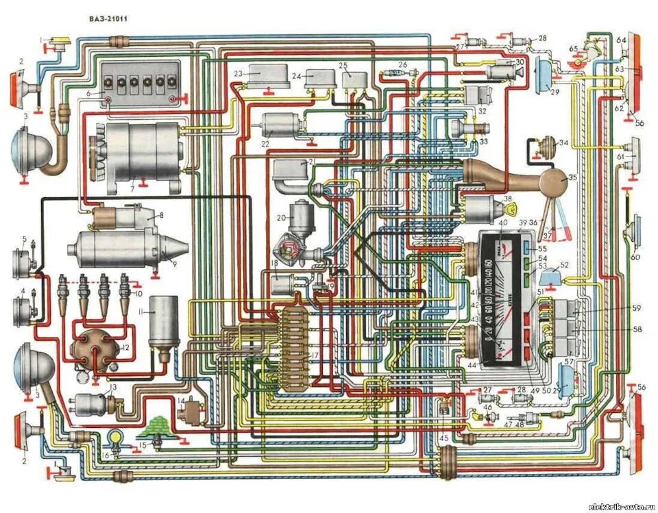 Электросхема - ГАЗ 53, 3,5 л, 1966 года электроника DRIVE2