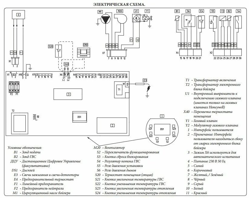 Принципиальная электрическая схема газовых котлов Купить котел Immergas (Иммергаз) EOLO STAR 24 3E