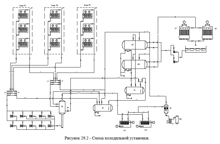 Принципиальная электрическая схема холодильной установки Danfoss схемы холодильных установок