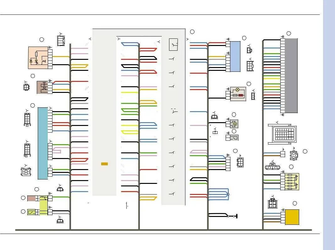 Принципиальная электрическая схема калина Монтажные блоки автомобилей ваз конструкция электрические схемы pdf - фото - Авт