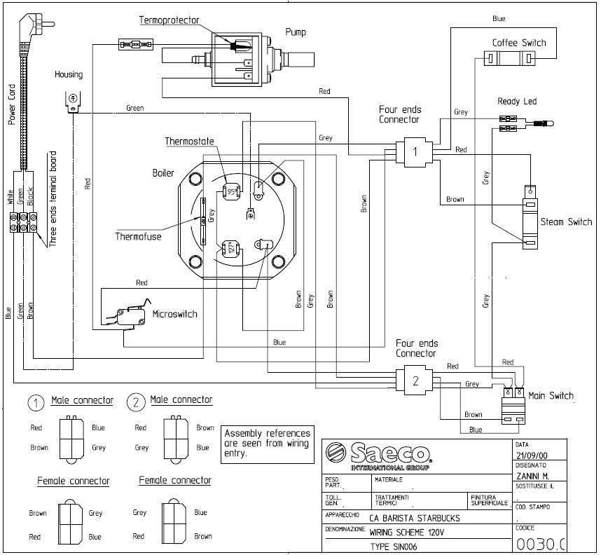 Принципиальная электрическая схема кофемашины voltage - Converting espresso machine from 110 V to 230 V - Electrical Engineeri