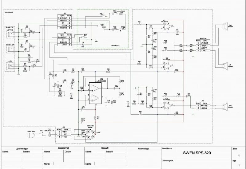 Принципиальная электрическая схема колонки Колонки Sven SPS-820, дерево (SV-0130820WD) - купить по низкой цене в интернет-м