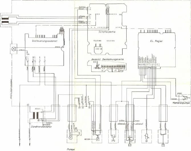 Принципиальная электрическая схема котла газового lamborghini 500 Схема котла vaillant