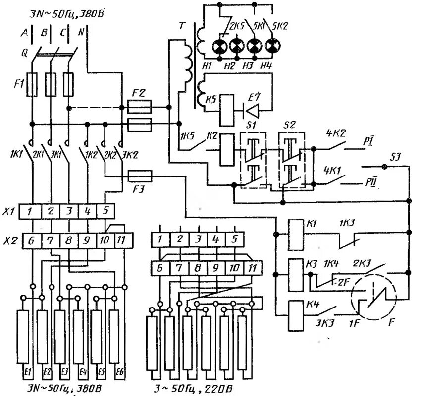 Принципиальная электрическая схема котлов Принципиальные электрические схемы котлов - Схемы 3