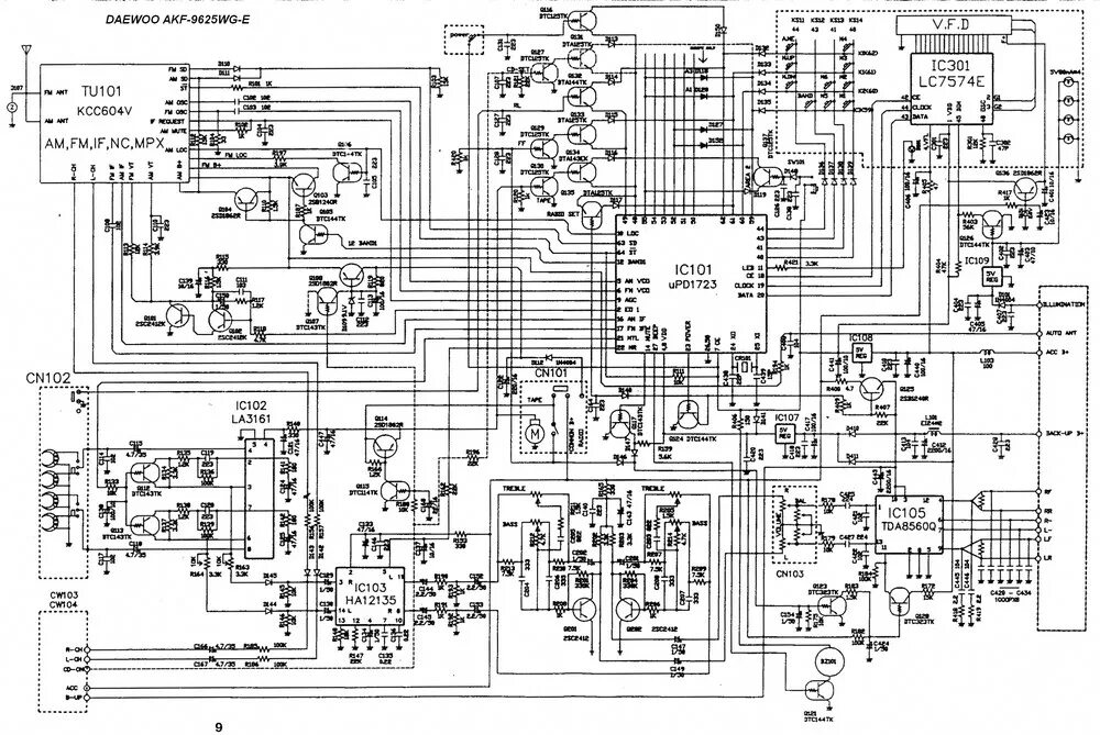 Принципиальная электрическая схема магнитофона lg 735h линейный вход в магнитолу - Песочница (Q&A) - Форум по радиоэлектронике