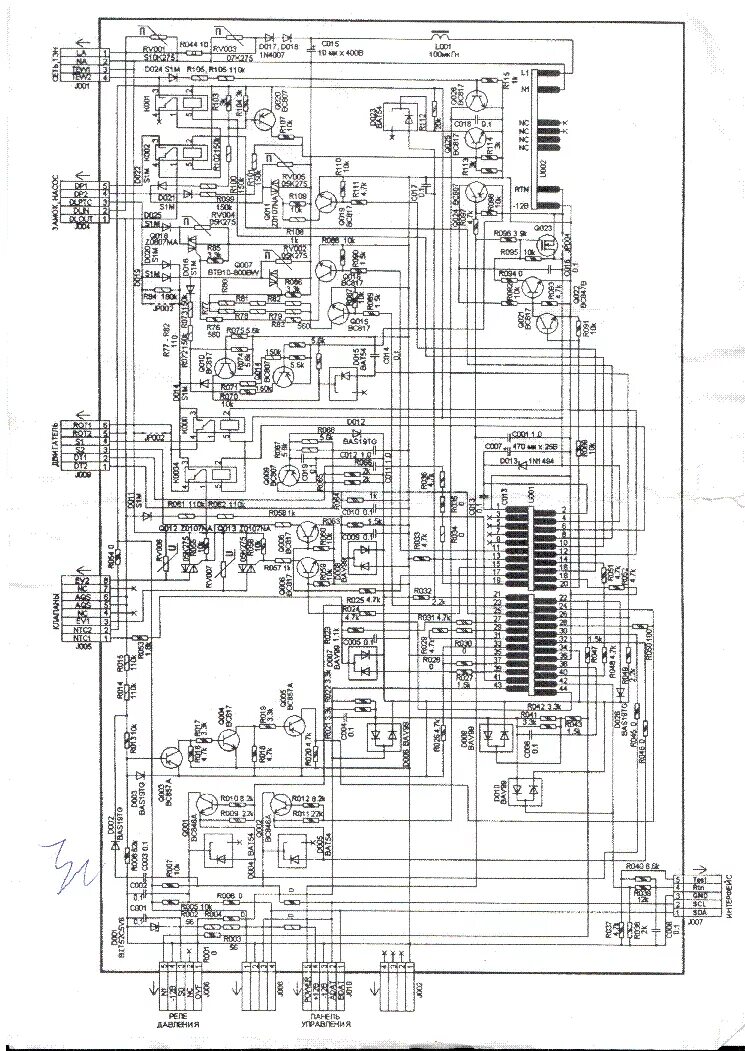 Принципиальная электрическая схема машины индезит INDESIT WITP827 SCH Service Manual download, schematics, eeprom, repair info for