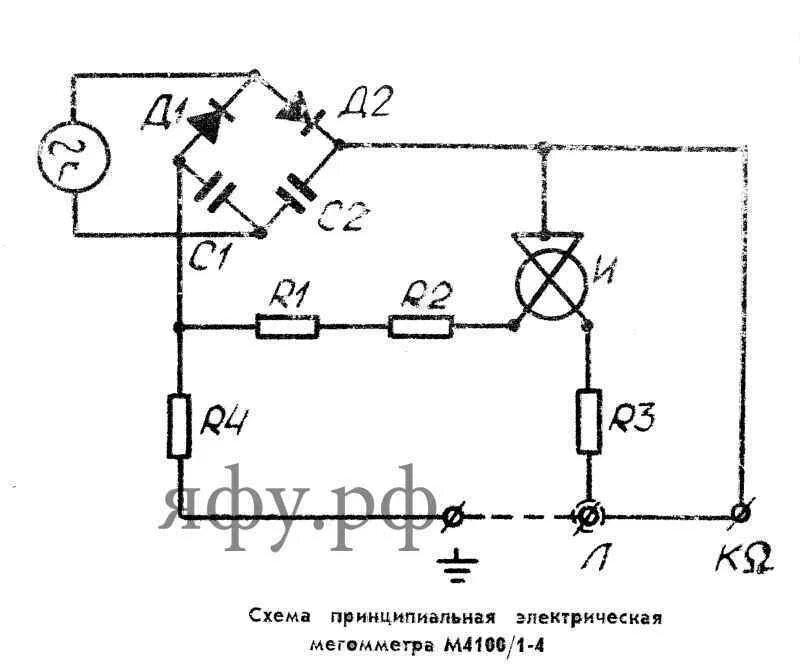 Принципиальная электрическая схема мегаомметра Ремонт Мегомметра М 410/4 - Измерительная техника - Форум по радиоэлектронике