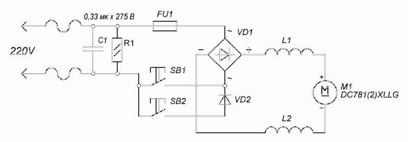 Принципиальная электрическая схема миксера Форум РадиоКот * Просмотр темы - DC двигатель постоянного тока 220v к розетке AC