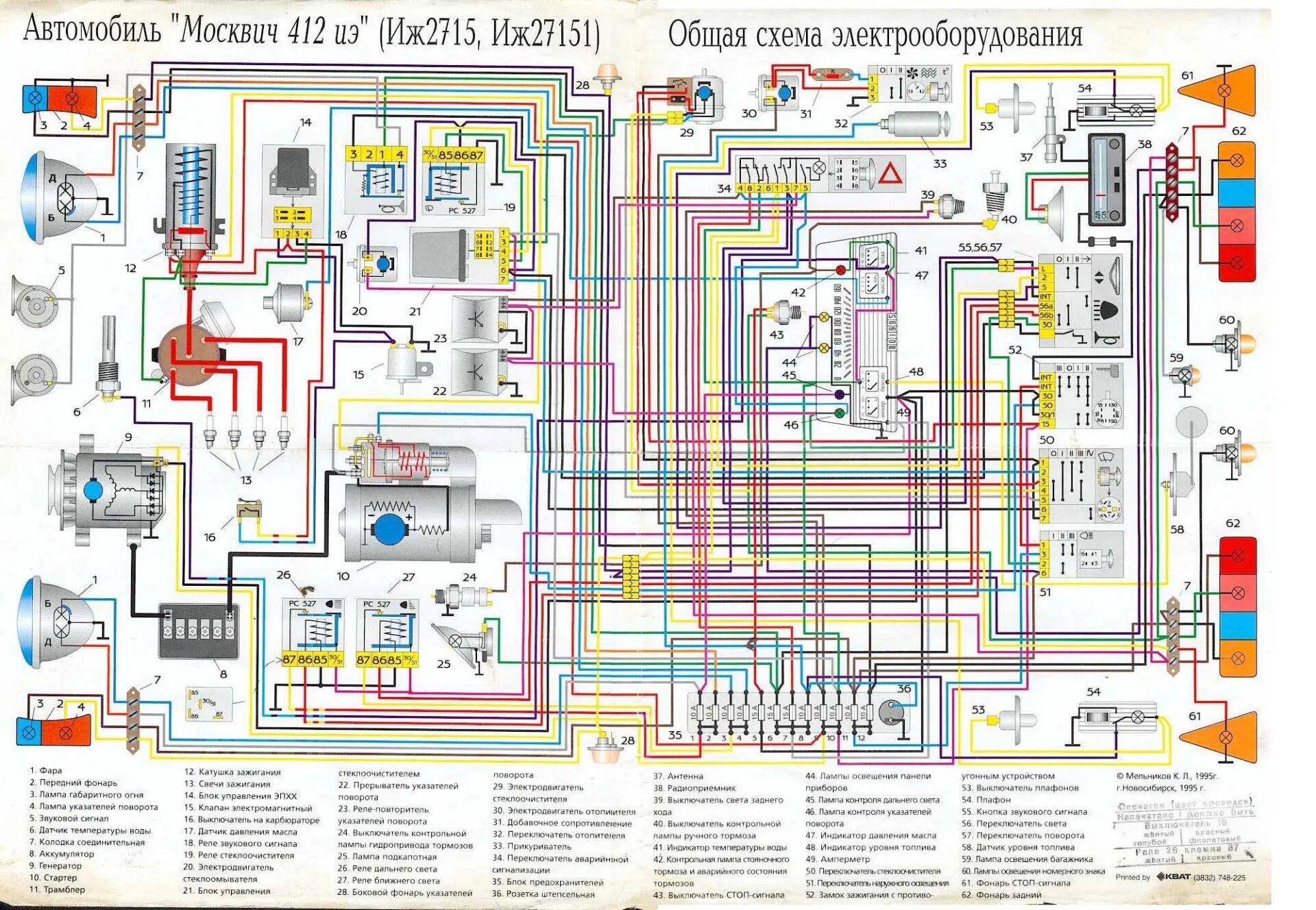 Принципиальная электрическая схема москвич 2141 Заряды Бенджамина Франклина - ИЖ Москвич 412, 1,6 л, 1994 года электроника DRIVE