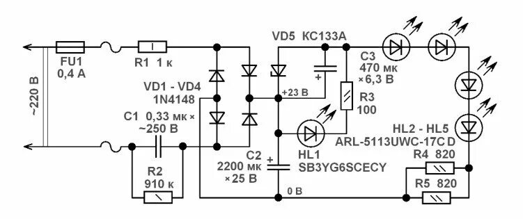 Принципиальная электрическая схема ночника cz 1чижик Сигнализатор затопления на транзисторе - radiochipi.ru
