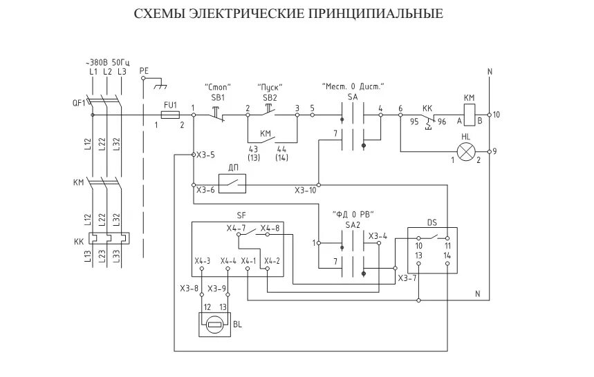 Принципиальная электрическая схема освещения Схема шкафа управления освещением