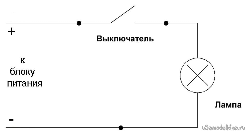 Принципиальная электрическая схема переключателя Схема электрической цепи выключателя Shtampik.com