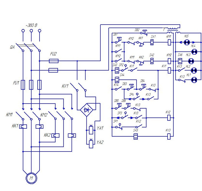 Принципиальная электрическая схема пресса Подробное описание работы принципиальной схемы управления - Студопедия
