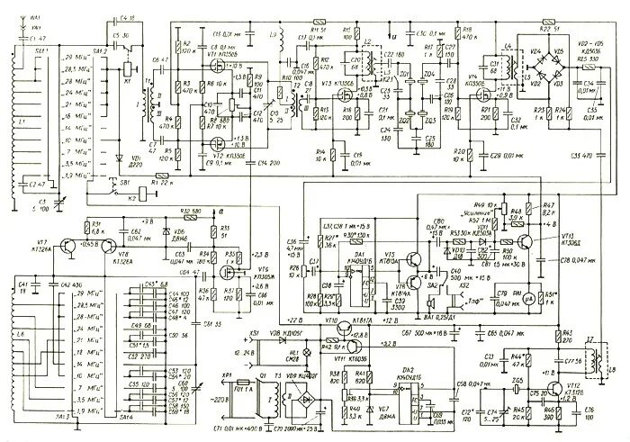 Принципиальная электрическая схема приемника Радиоприемник