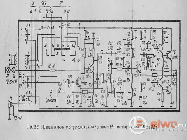 Принципиальная электрическая схема приемника океан 209 Ответы Mail.ru: как сделать усилитель звука на аукс из усилителя от радио ОКЕАН 