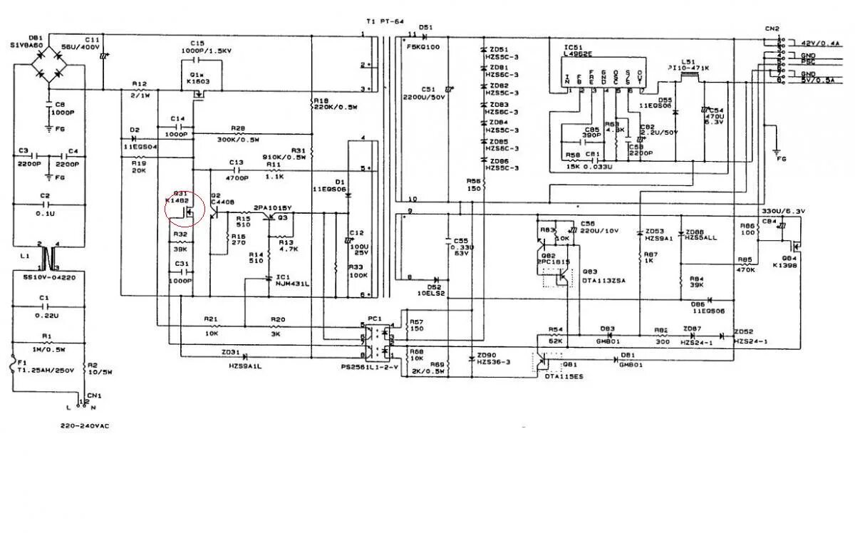Принципиальная электрическая схема принтера р1006 Блок питания от принтера Epson Stylus Color 440 - Питание - Форум по радиоэлектр