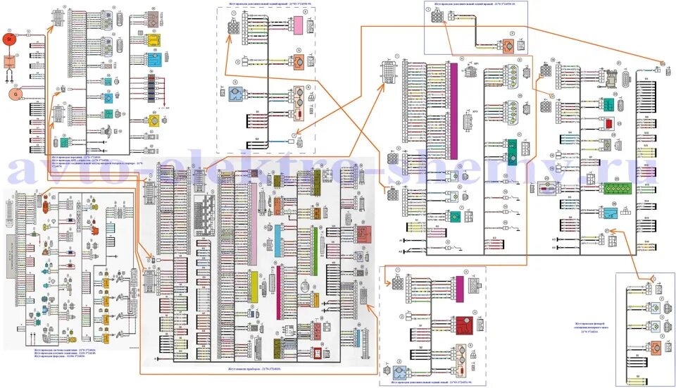 Принципиальная электрическая схема приоры Распиновка Косы управления двигателем - Сообщество "ВАЗ: Ремонт и Доработка" на 