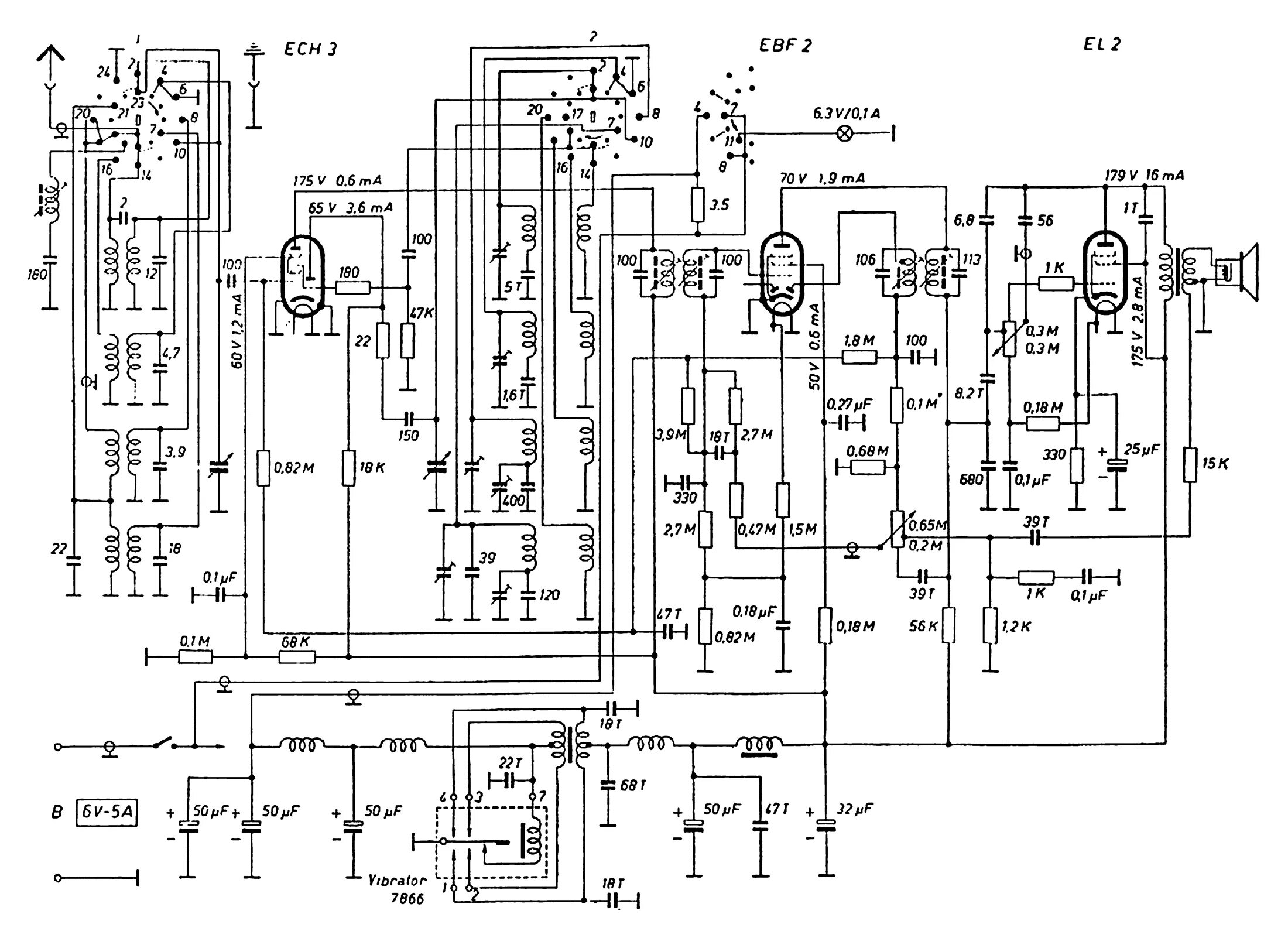 Принципиальная электрическая схема радиоприемник philips aw7792 14m KN34PC - Philips 644V