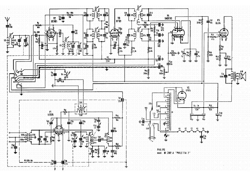 Принципиальная электрическая схема радиоприемник philips aw7792 14m PHILIPS BI282A PHILETTA 2 AM-FM RADIO RECEIVER SCH Service Manual download, sche