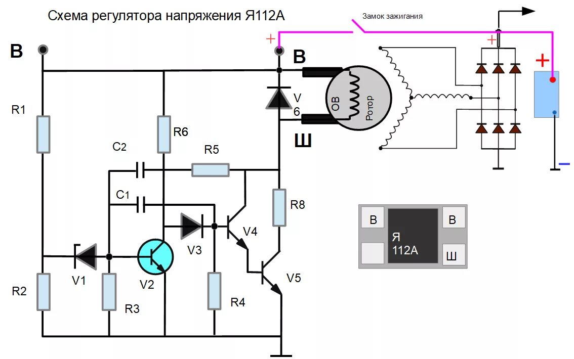 Принципиальная электрическая схема регулятора напряжения Электрическая схема регулятора напряжения: найдено 83 изображений