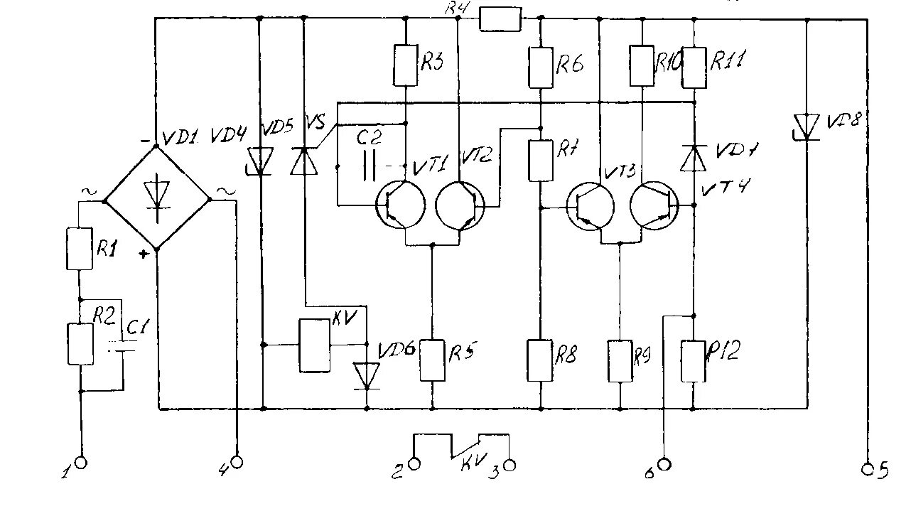 Принципиальная электрическая схема реле Электронные реле защиты электрических двигателей - Студопедия.Нет