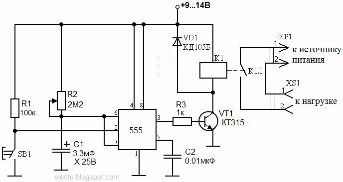 Принципиальная электрическая схема реле таймер для точечной сварки на ne555 - Поиск в Google Engenharia, Fisica