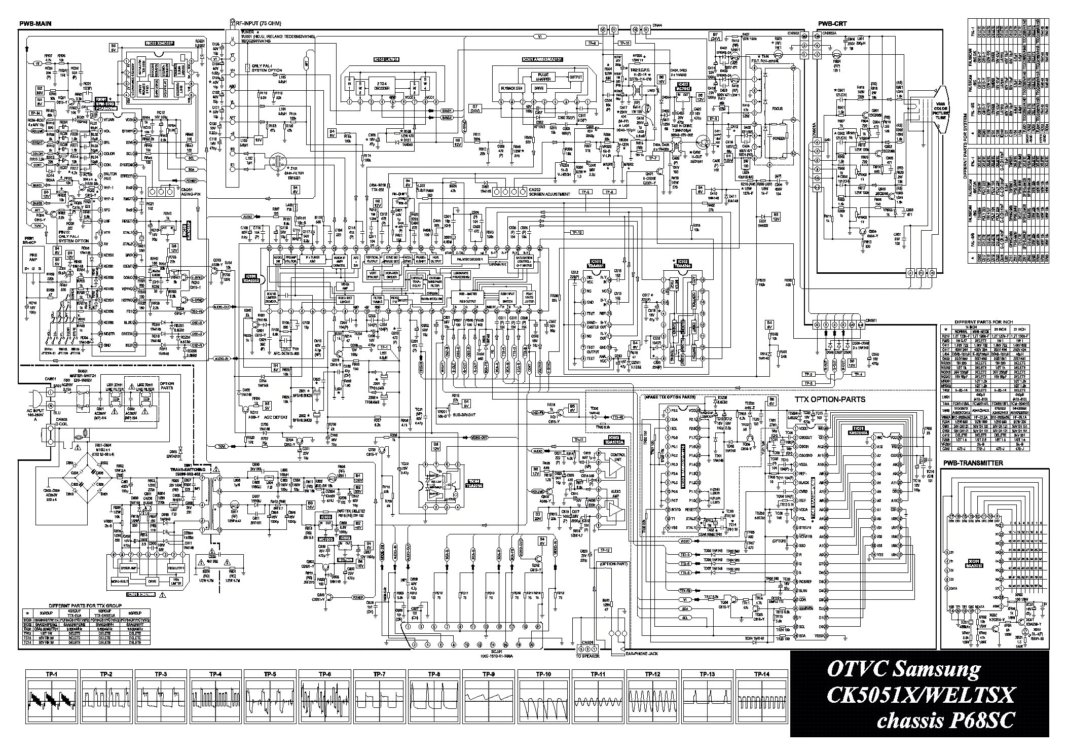 Принципиальная электрическая схема samsung yepp rm sf50 SAMSUNG K55A CHASSIS CW29A116TGXXEC TV SM Service Manual download, schematics, e